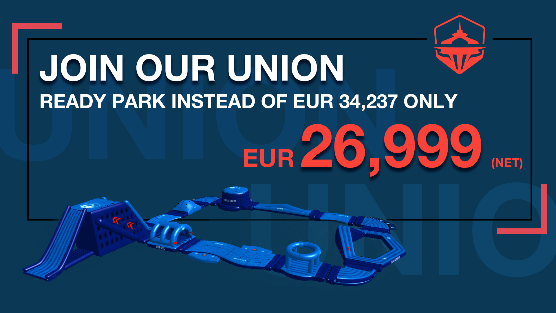JOIN OUR UNION ★ ready Aquapark for 56 people 